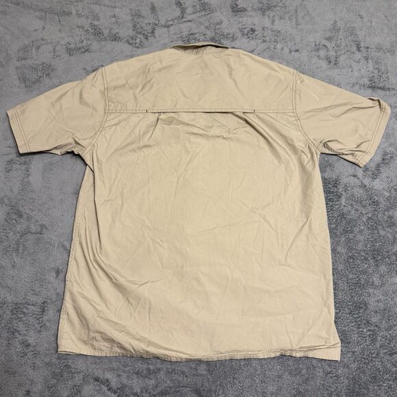 Dri-Duck Men’s Khaki Short Sleeve Fishing Shirt Size L Large - Picture 2 of 5